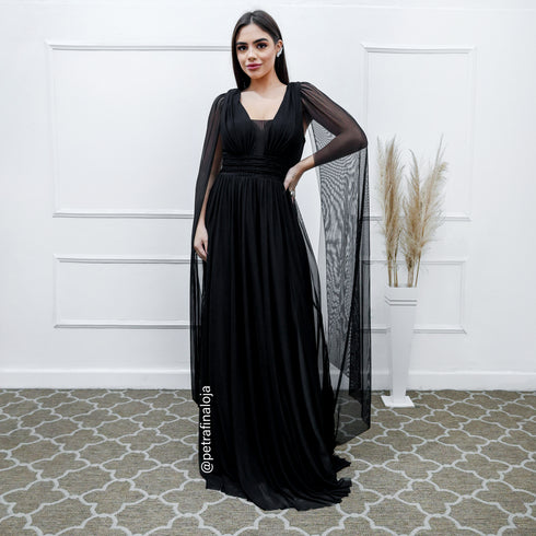 Vestido três listras pequenas com capa